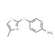 4-[(4-methyl-1,3-thiazol-2-yl)sulfanyl]aniline - chemical structure image