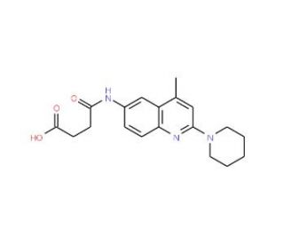 4-[(4-Methyl-2-piperidin-1-ylquinolin-6-yl)amino]-4-oxobutanoic acid - chemical structure image