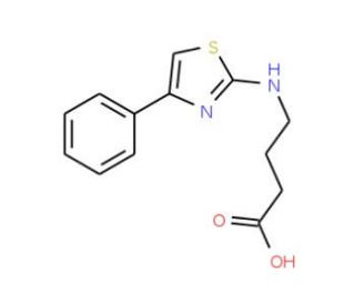 4-[(4-phenyl-1,3-thiazol-2-yl)amino]butanoic acid - chemical structure image