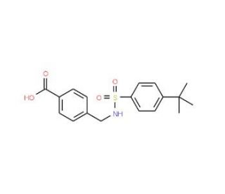 4-({[(4-tert-butylphenyl)sulfonyl]amino}methyl)benzoic acid (CAS 440350-92-5) - chemical structure image