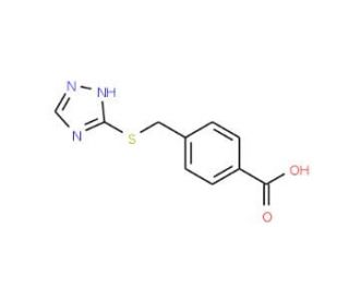 4-[(4H-1,2,4-triazol-3-ylthio)methyl]benzoic acid - chemical structure image
