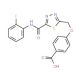 4-[(5-{[(2-Fluorophenyl)amino]carbonyl}-1,3,4-thiadiazol-2-yl)methoxy]benzoic acid - chemical structure image