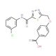 4-[(5-{[(3-Chlorophenyl)amino]carbonyl}-1,3,4-thiadiazol-2-yl)methoxy]benzoic acid - chemical structure image