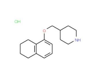 4-[(5,6,7,8-Tetrahydro-1-naphthalenyloxy)-methyl]piperidine hydrochloride - chemical structure image