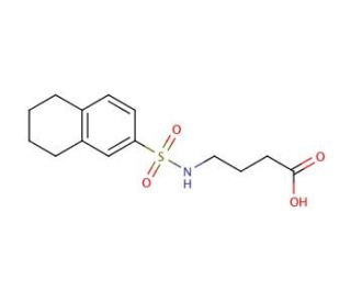 4-[(5,6,7,8-tetrahydronaphthalen-2-ylsulfonyl)amino]butanoic acid - chemical structure image