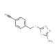 4-{[(5-amino-1,3,4-thiadiazol-2-yl)thio]methyl}benzonitrile - chemical structure image