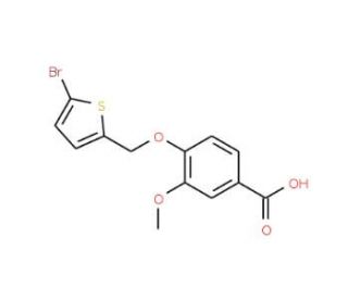 4-[(5-bromothien-2-yl)methoxy]-3-methoxybenzoic acid - chemical structure image