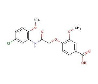4-[(5-Chloro-2-methoxy-phenylcarbamoyl)-methoxy]-3-methoxy-benzoic acid - chemical structure image