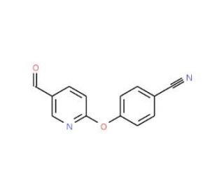 4-[(5-Formyl-2-pyridinyl)oxy]benzene carbonitrile - chemical structure image