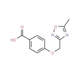 4-[(5-methyl-1,2,4-oxadiazol-3-yl)methoxy]benzoic acid - chemical structure image