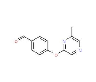 4-[(6-Methylpyrazin-2-yl)oxy]benzaldehyde (CAS 906353-01-3) - chemical structure image