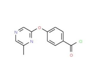 4-[(6-Methylpyrazin-2-yl)oxy]benzoyl chloride (CAS 921938-96-7) - chemical structure image