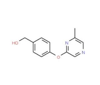 4-[(6-Methylpyrazin-2-yl)oxy]benzyl alcohol (CAS 906353-02-4) - chemical structure image