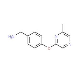 4-[(6-Methylpyrazin-2-yl)oxy]benzylamine (CAS 926921-67-7) - chemical structure image