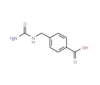 4-{[(aminocarbonyl)amino]methyl}benzoic acid - chemical structure image