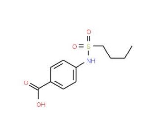 4-[(butylsulfonyl)amino]benzoic acid - chemical structure image