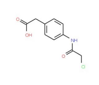 {4-[(chloroacetyl)amino]phenyl}acetic acid (CAS 90798-99-5) - chemical structure image