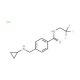 4-[(cyclopropylamino)methyl]-N-(2,2,2-trifluoroethyl)benzamide hydrochloride - chemical structure image
