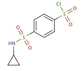 4-[(cyclopropylamino)sulfonyl]benzenesulfonyl chloride - chemical structure image