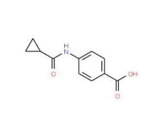 4-[(cyclopropylcarbonyl)amino]benzoic acid (CAS 23745-26-8) - chemical structure image