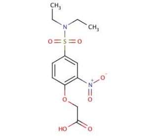 {4-[(diethylamino)sulfonyl]-2-nitrophenoxy}acetic acid - chemical structure image
