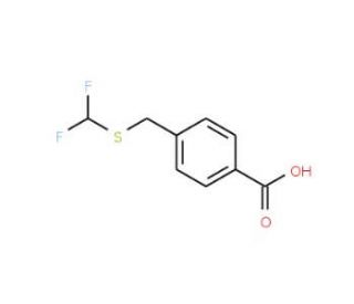 4-{[(difluoromethyl)thio]methyl}benzoic acid - chemical structure image