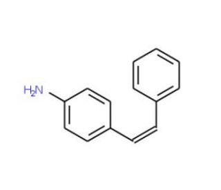 4-[(E)-2-Phenylethenyl]aniline (CAS 834-24-2) - chemical structure image
