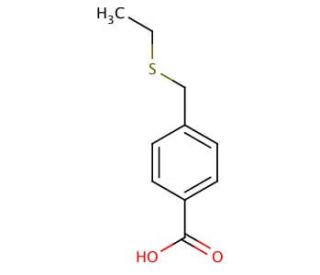 4-[(ethylsulfanyl)methyl]benzoic acid - chemical structure image