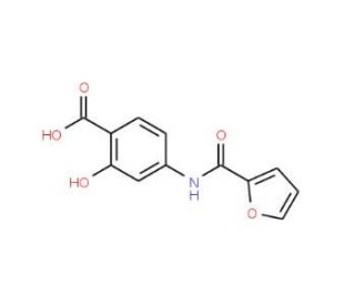 4-[(Furan-2-carbonyl)-amino]-2-hydroxy-benzoic acid - chemical structure image