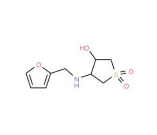 4-[(Furan-2-ylmethyl)-amino]-1,1-dioxo-tetrahydro-1lambda*6*-thiophen-3-ol - chemical structure image