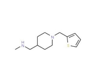 4-[(Methylamino)methyl]-1-(thien-2-ylmethyl)piperidine (CAS 930111-07-2) - chemical structure image
