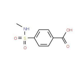 4-[(methylamino)sulfonyl]benzoic acid (CAS 10252-63-8) - chemical structure image