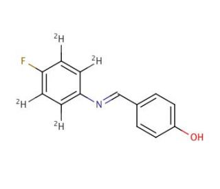 4-{[(p-Fluorophenyl)imino]methyl}phenol-d4 (CAS 1185243-77-9) - chemical structure image