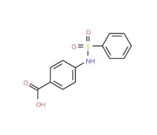 4-[(phenylsulfonyl)amino]benzoic acid (CAS 28547-16-2) - chemical structure image