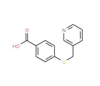 4-[(pyridin-3-ylmethyl)thio]benzoic acid - chemical structure image
