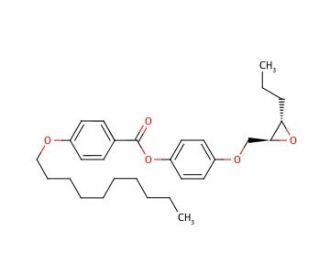 4-[(S,S)-2,3-Epoxyhexyloxy]phenyl 4-(decyloxy)benzoate (CAS 107133-34-6) - chemical structure image