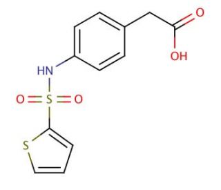 {4-[(thien-2-ylsulfonyl)amino]phenyl}acetic acid - chemical structure image