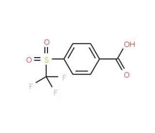 4-[(trifluoromethyl)sulfonyl]benzoic acid (CAS 312-22-1) - chemical structure image