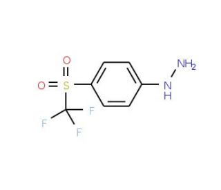 {4-[(trifluoromethyl)sulfonyl]phenyl}hydrazine - chemical structure image