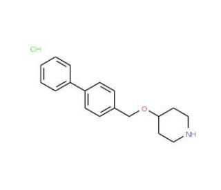 4-([1,1&prime;-Biphenyl]-4-ylmethoxy)piperidine hydrochloride - chemical structure image