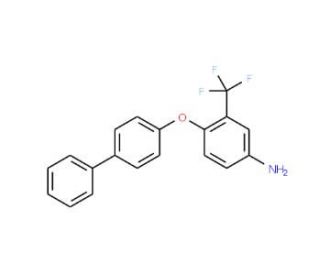 4-([1,1&prime;-Biphenyl]-4-yloxy)-3-(trifluoromethyl)-phenylamine - chemical structure image
