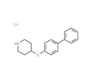4-([1,1&prime;-Biphenyl]-4-yloxy)piperidine hydrochloride - chemical structure image
