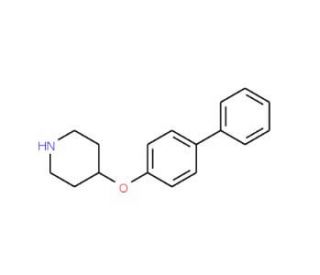 4-([1,1&prime;-Biphenyl]-4-yloxy)piperidine - chemical structure image
