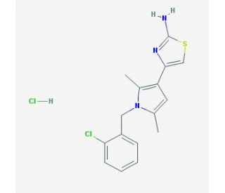 4-[1-(2-chlorobenzyl)-2,5-dimethyl-1H-pyrrol-3-yl]-1,3-thiazol-2-amine hydrochloride - chemical structure image
