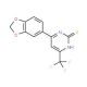 4-(1,3-Benzodioxol-5-yl)-6-(trifluoromethyl)-pyrimidine-2-thiol - chemical structure image