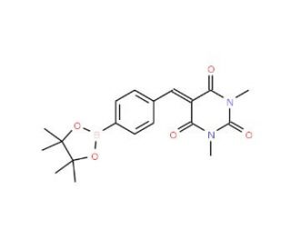 4-(1,3-Dimethyl-2,4,6-trioxohexahydropyrimidin-5-ylidenemethyl)benzeneboronic acid pinacol ester - chemical structure image