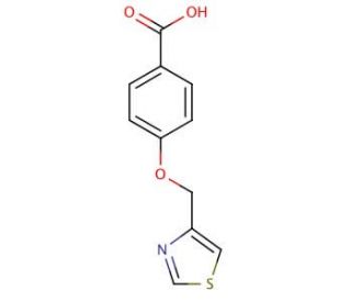 4-(1,3-thiazol-4-ylmethoxy)benzoic acid - chemical structure image