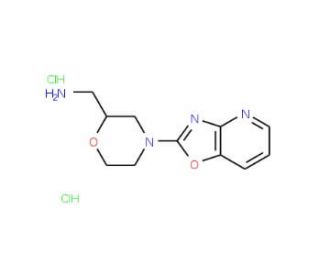 (4-[1,3]Oxazolo[4,5-b]pyridin-2-ylmorpholin-2-yl)-methylamine dihydrochloride - chemical structure image