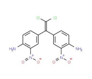 {4-[1-(4-Amino-3-nitrophenyl)-2,2-dichlorovinyl]-2-nitrophenyl}amine - chemical structure image