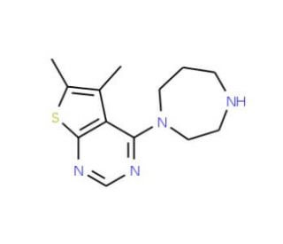 4-(1,4-Diazapanyl)-5,6-dimethylthieno[2,3-d]-pyrimidine - chemical structure image